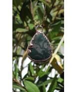 Copper formed Mossagate pendant - $56.22 CAD