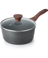 Nonstick Saucepan with Lid, 1.5 Quarts Small Pot with Swiss Granite Coating - $659.72 MXN