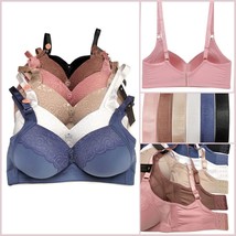 Youmita Full Coverage Side Support 3Hook Lace Light Padded Unlined Wirel... - $17.50+