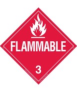 FLAMMABLE 3 Pictogram Placard Sign 10.75 polycoated tagboard Vehicle BRA... - $424.94 MXN