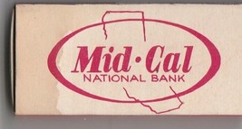 Mid-Cal National Bank Stockton ~ Vtg Strike on Match Box with local ad &amp;... - $112.90 MXN