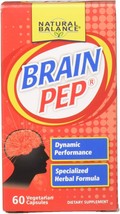 Natural Balance Brain Pep | Brain Function Supplement with Ginkgo Biloba, Kola N - £31.16 GBP