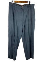 Tommy Bahama Pants 38 38x30 100% Silk Blue Gray Casual Pleated Trousers Mens - £36.27 GBP