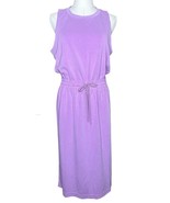 ATHLETA Seasoft Tencel Midi Dress Size M in Purple Orchid Sleeveless Poc... - $62.36