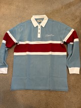 Bogey Boys Polo Shirt Mens XL Blue Red White Striped Performance Golf Lo... - $39.51