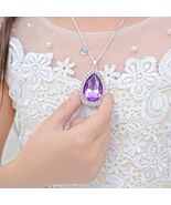 Purple Amulet Large Teardrop Girls Beautiful Necklace - €8,18 EUR