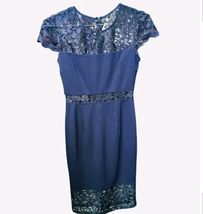 Navy Blue EnFocus Studio Lacey Dress Size 4 NWT - $30.84