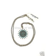Lucky Brand Women Jewelry Turquoise Stone/Gold Blossom Sun Lobster Claw ... - £14.79 GBP