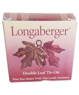 Longaberger Double Leaf Tie On Decorative Accessory Basket Autumn Fall M... - $233.23 MXN