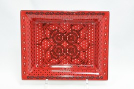 Hermes Cambiamento Vassoio Rosso geometry Porcellana Posacenere Piastra Tavola - £376.91 GBP