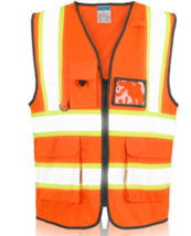 SHORFUNE Orange High Visibility Safety Vest XL - £11.11 GBP