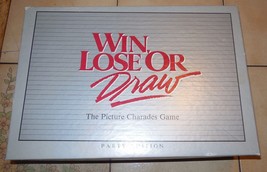 Vintage 1988 Win, Lose or Draw The Picture Charades Game Party Edition C... - $23.92