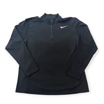 Nike Golf Shirt Mens XL Black Dry Knit 1/4 Zip Long Sleeve Pullover 833280-010 - £45.47 GBP