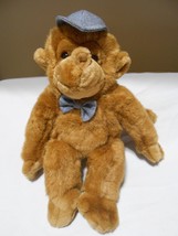 RARE Vtg Commonwealth Monkey Gorilla wearing denim hat & matching bowtie 14"  - $14.84
