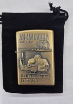 Sharp Brass Kantai World Army Cobra Helicopter Lighter W/Raised Detail - $12.30