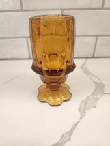 Vintage 1960&#39;s Fenton Valencia Amber Glass Table Lighter Base Only 5 1/2&quot; Tall - £19.28 GBP