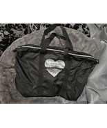 VICTORIA&#39;S SECRET FASHION SHOW LONDON 2014 Duffle Gym Travel black silve... - $20.79