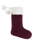 UGG Christmas Stocking Sherpa Large 21&quot; Pompom CABERNET new - $26.46 CAD