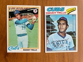 1977/78 Topps Manny Trillo #123 &amp; #395 Baseball Card Lot Of 2 Cards - £3.92 GBP