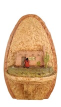 Southwestern Native American 3D Adobe House Ceramic Pottery Wall Hanging Cactus - £29.85 GBP