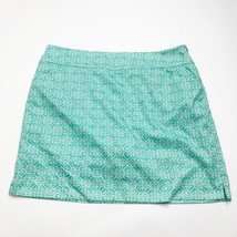 Charter Club Pant Shop Womens Skort Size 14 Geometric Side Pockets Teal White - £11.32 GBP