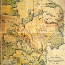 Map Jackson Miss Siege Civil War Reproduction 12 x 10&quot; Military History ... - £15.72 GBP
