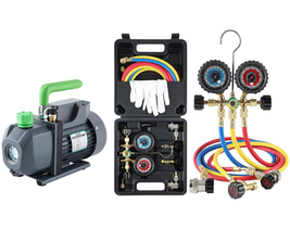 HVAC Single Stage Vacuum Pump for R134A R410A R22 R12 and AC Gauges R134... - $224.83