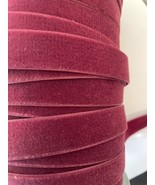 10 yards burgundy velvet ribbon  5/8”craft sew decoration - $8.59