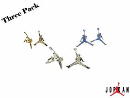 NEW 3 PACK MICHAEL JORDAN SILVER - PLATED PAIRS STUD EARRINGS CRYSTAL RH... - $29.65