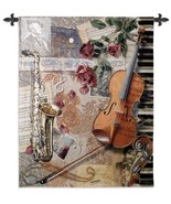 52x41 ENSEMBLE Music Instrument Collage Tapestry Wall Hanging - $168.30