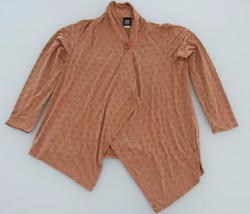 Bobeau Faux Suede (Stretch) Open Front Cardigan Size Large - £13.14 GBP