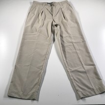 Columbia Pants Mens 36x32 Beige Pleated Thick Tapered Relaxed Fit Lined - £13.32 GBP