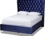 Baxton Studio Bed, Queen, Blue - $956.99