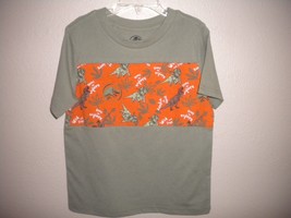 Jurassic World Boys Size 5 Olive Dinosaur Short Sleeve T-Shirt NWOT - £4.91 GBP