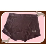 L  Latte Taupe Weiner Cotton Low Rise Victorias Secret PINK Boyshort Bri... - $10.99