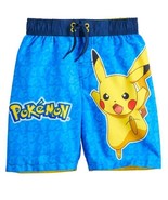 Pokemon Pikachu Boys Size 4 Swim Suit Trunks Beach Pool Fun Blue - $11.25