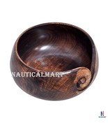 Designer Wooden Yarn Bowl Handmade Mango Wood Yarn Holder Natural Yarn S... - $53.02 CAD