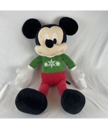 Disney Mickey Mouse Plush Large 24” Plush Winter Holiday Christmas Mickey - £14.65 GBP