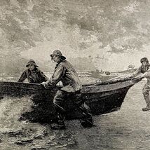 Cry From The Sea 1888 Victorian Religious Book Antique Art Print DWT4B - $21.09 CAD