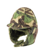 British Army DPM Woodland Surplus Winter Hat Thick Faux Fur W/Liner Medium - $290.79 MXN
