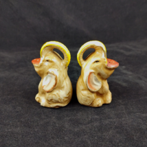 Ceramic Laughing Elephant Salt and Pepper Shakers Small VTG Made in Japan Lucky - £7.46 GBP