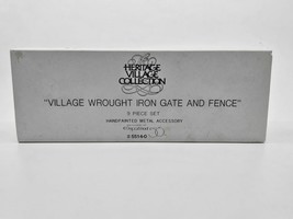 Department 56 Heritage Village Wrought Iron Gate and Fence 9Pc 5514-0 Gr... - £18.87 GBP
