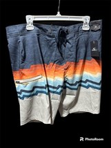 O&#39;Neill Men&#39;s striped Hyperfreak Board shorts swim suit Size 36 New at knees 20&quot; - £19.46 GBP