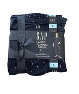 Gap Women&#39;s Size Large Flannel Pajama Set V-Neck Shirt Drawstring Stars ... - $29.78 CAD