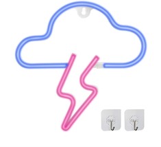 Neon Sign - Cloud Wall Decor Neon Light with Battery or USB Powered Light Up - £11.58 GBP