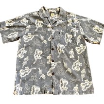 OP Ocean Pacific Y2K cotton hula tropical aloha Hawaiian button up shirt size M - £22.01 GBP