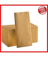 Luxury Gold Linen-Like Disposable Hand Towels, 50 Pack for Parties &amp; Wed... - $35.63