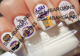 40 NEW 2023 LSU LOUISIANA STATE TIGERS Logos》10 Different Designs》Nail D... - £15.12 GBP