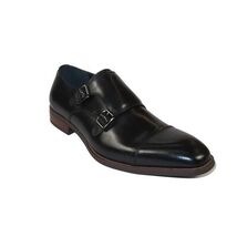 Men's Shoes STEVE MADDEN Leather upper Double Buckle Cap Toe Teon Black image 2
