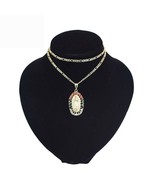18k Layered Real Gold Filled Set Virgin Mary Charm With Chain 24&quot; - $276.45 MXN